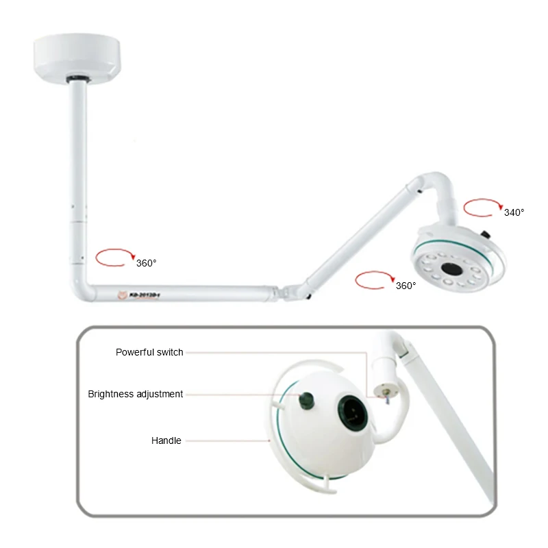 Single Dome Ceiling Surgical Room LED Shadowless Light Medical Dental Operation Lamp