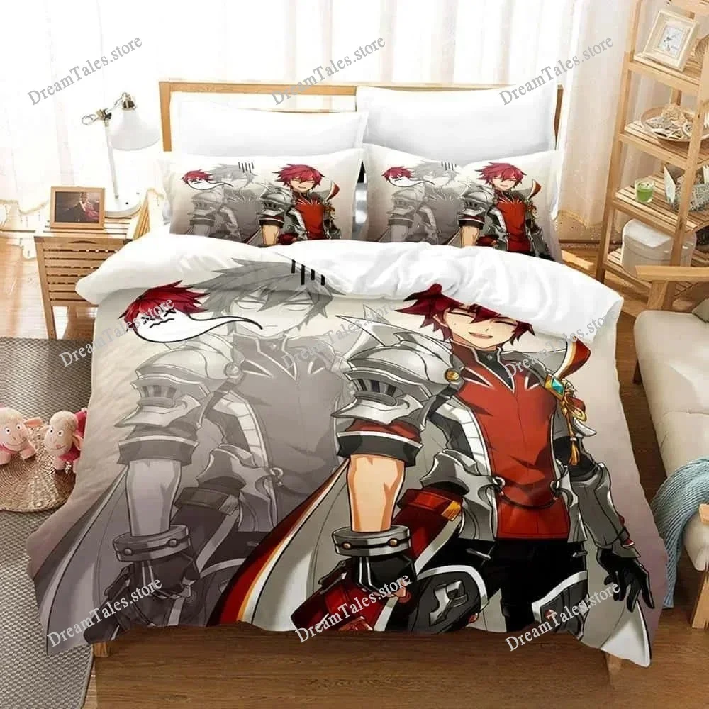 

Print Anime Elsword Bedding Set Single Twin Full Queen King Size Bed Set Adult Kid Bedroom Duvet Cover Sets for Home Textiles
