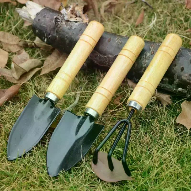 3Pcs/Set Mini Garden Tool Set For Garden Plants Flower Pot Cactus Vegetables Digging Weeding Indoor Small Plants Garden Tools