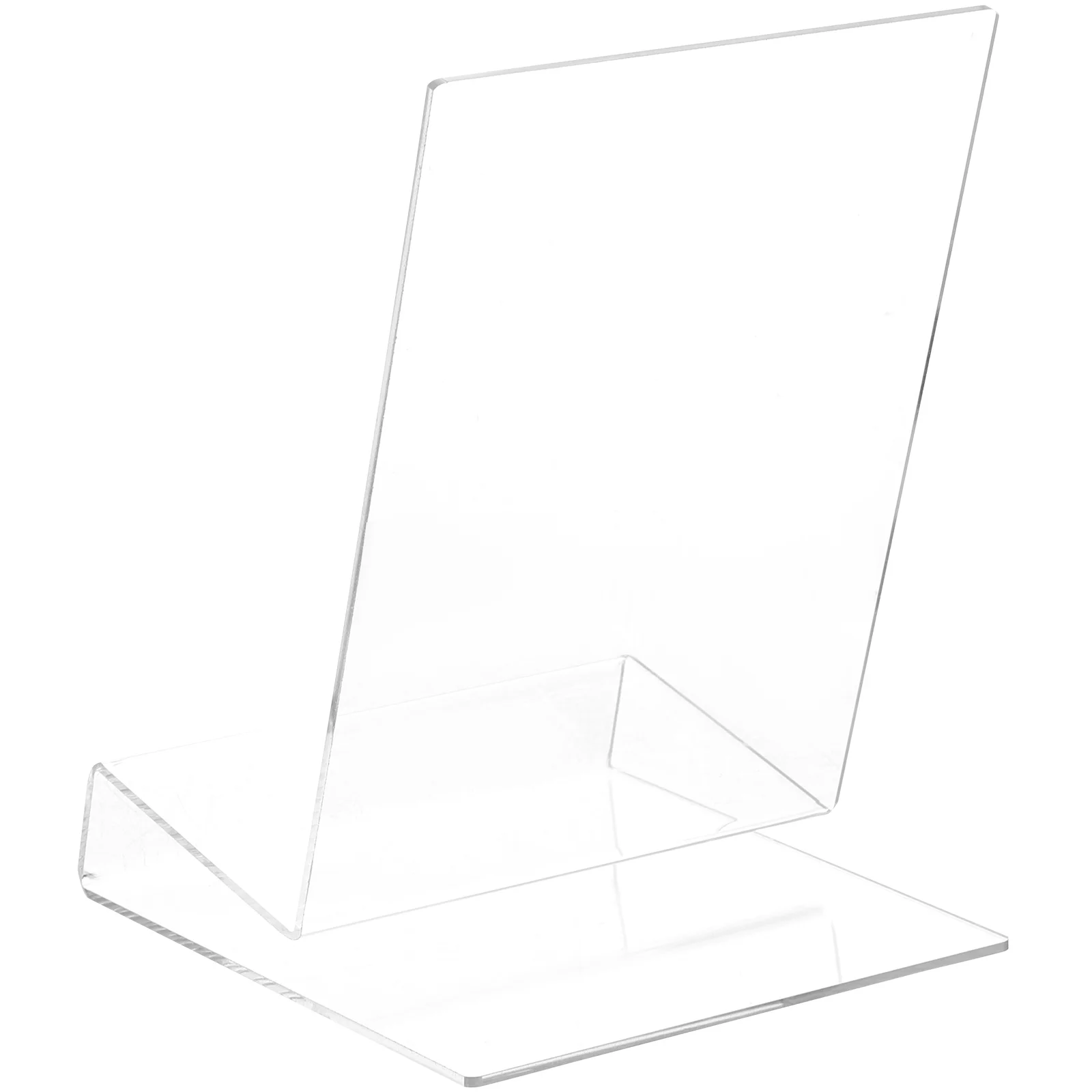 

Bookend Bookshelf Display Easel Magazine Stand Holder Clear Retail Rack Storage