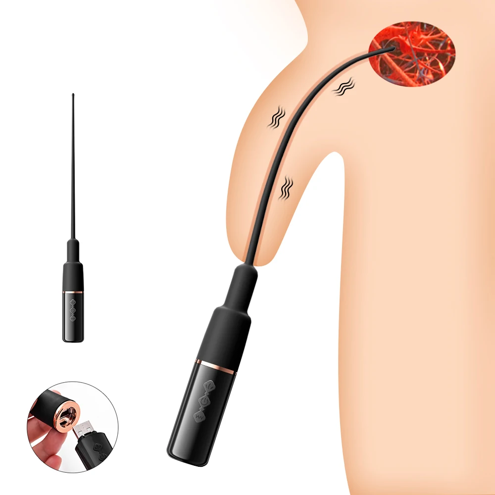 10 Frequency Urethral Vibrator Catheter Penis Plug Sex Toy for Men Vibrating Urethral Plug Penis Insertion Urethra Sound Dilator