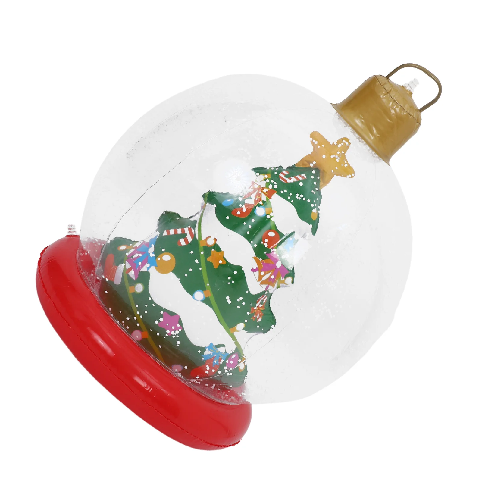 

Light Up Inflatable Christmas Ball 23.6 Giant Outdoor Blow Up Bauble Stable Base Holiday Yard Decoration LED Lights Christmas