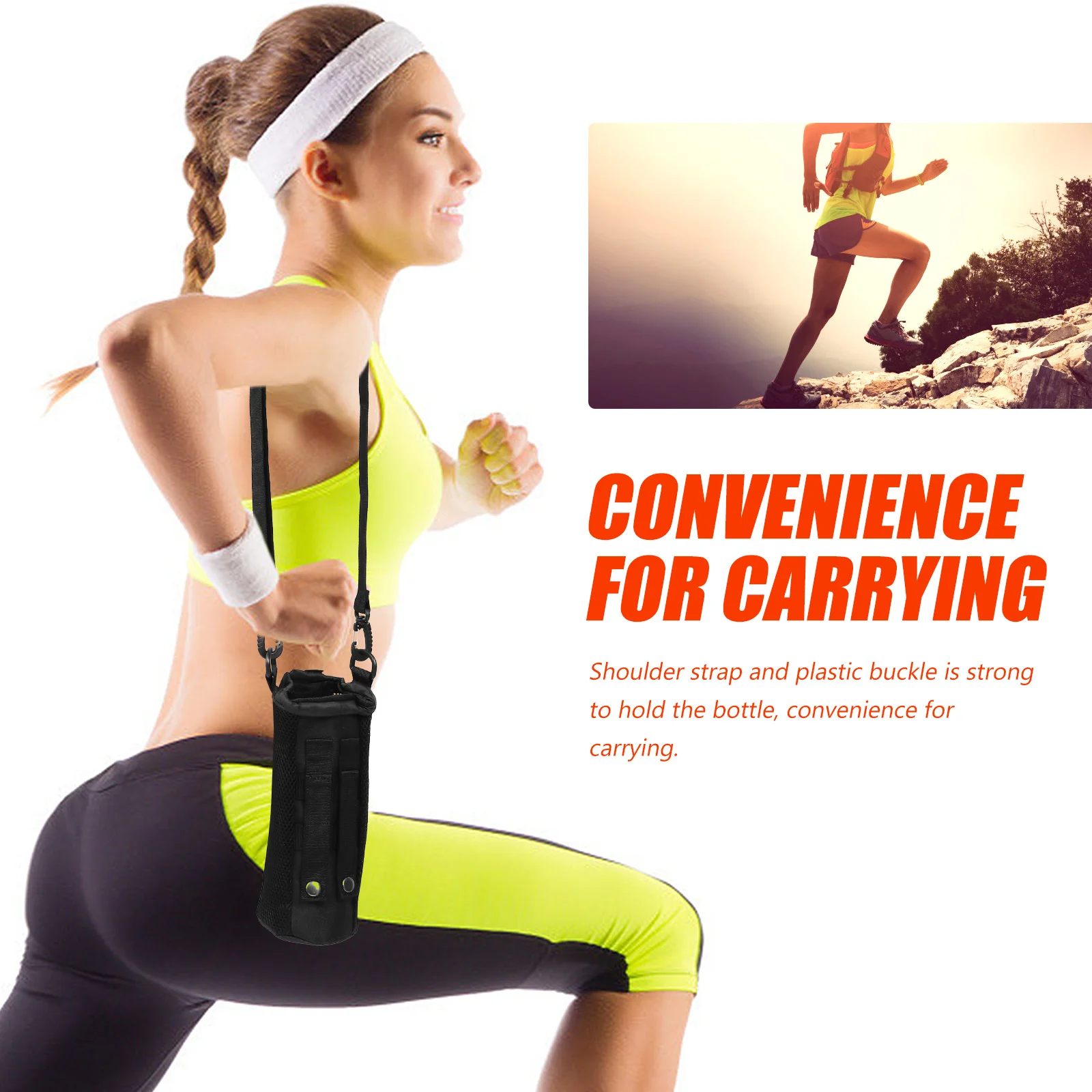 

Water Bottle Pouch Bag Portable Insulated Neoprene Carrier For Hiking Camping Trekking Oxford Cloth Lightweight Tactical