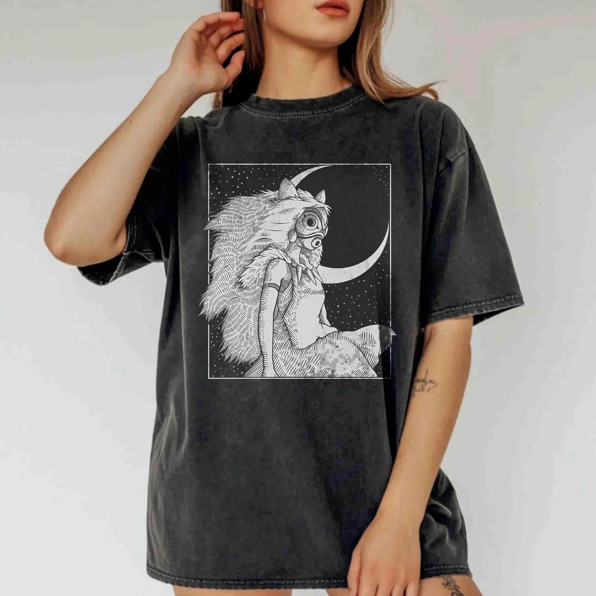 Vintage Princess Mononoke Shirt, Sweatshirt, Hoodie, Studio Ghibli Characters, Kids Youth Toddler Tee, Gift for Anime Lover