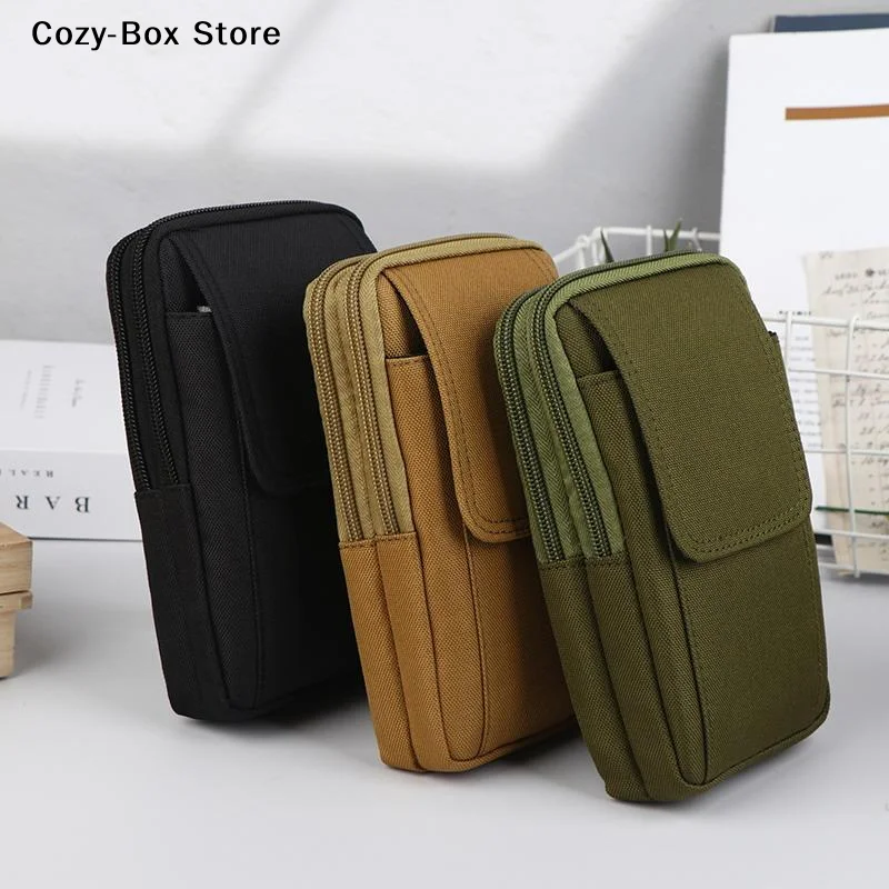 [ZY]1Pc Portable Nylon Durable Coin Purse Versatile Casual Mobile Phone Bag Outdoor Small Bag Men's Waist Bag[ZY] - view 3