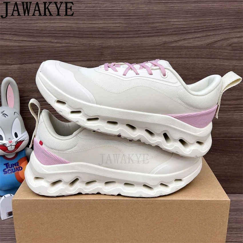 2025 New Knitted Lace Up Sneakers Shoes Women Casual Running Shoes Athletic Jogging Tenis Walking Shoes for Men 35-45 Big Size