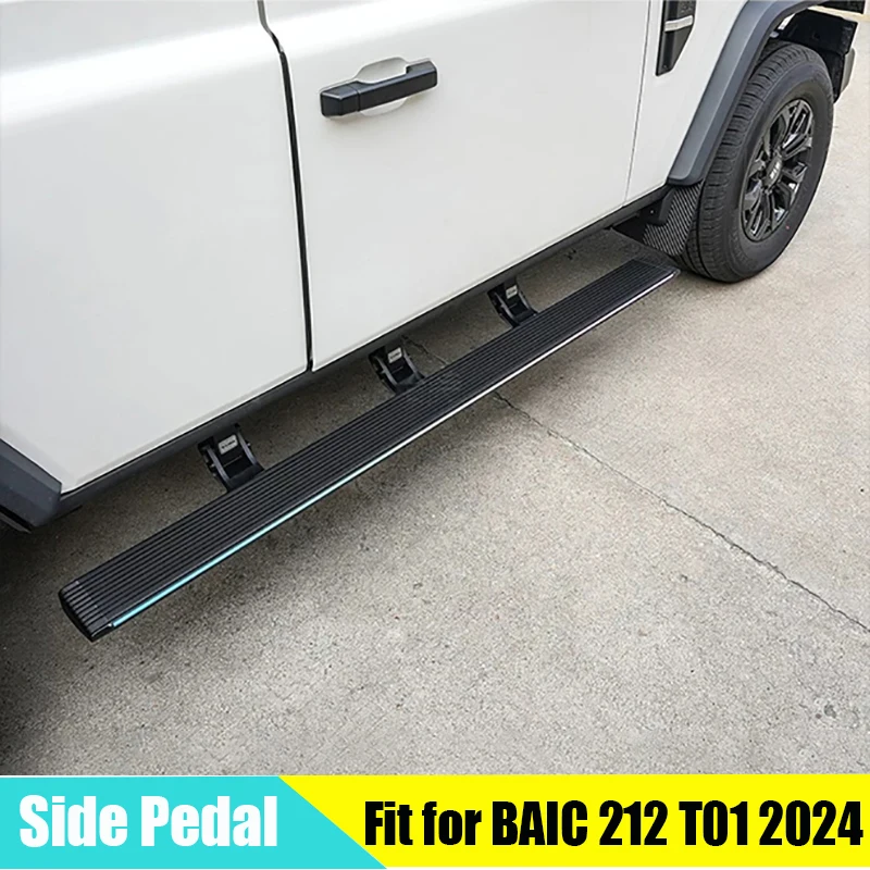 

Боковая подножка для автомобиля, совместимая с BAIC 212 T01 2024 2025, модифицированная, с электроприводом, светящаяся, аксессуар для экстерьера автомобиля