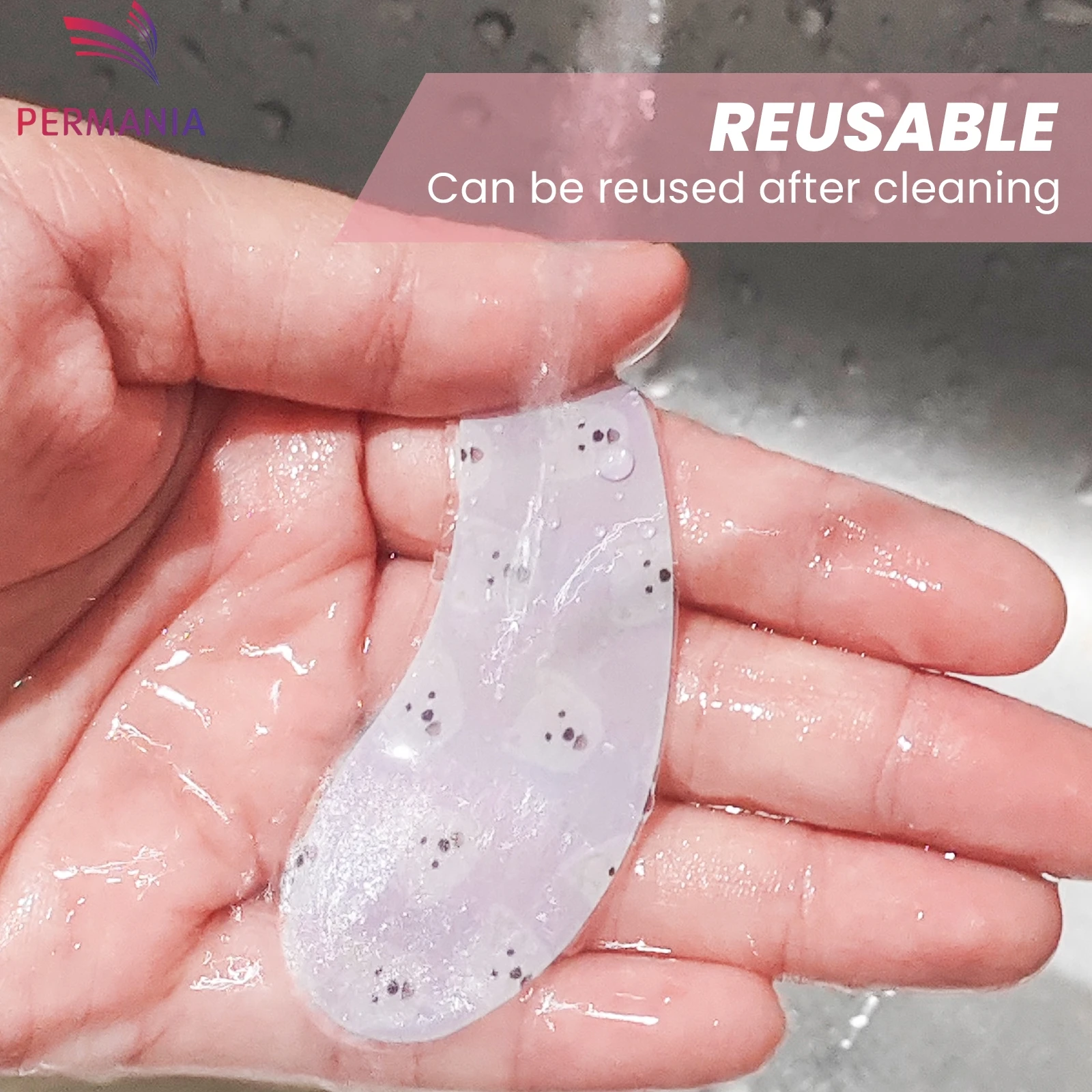 Permania Silicone Eye Patches Suitable For Dark Circles And Puffy Reusable Female Cooling Gel Eye Mask Lash Lifting Tool
