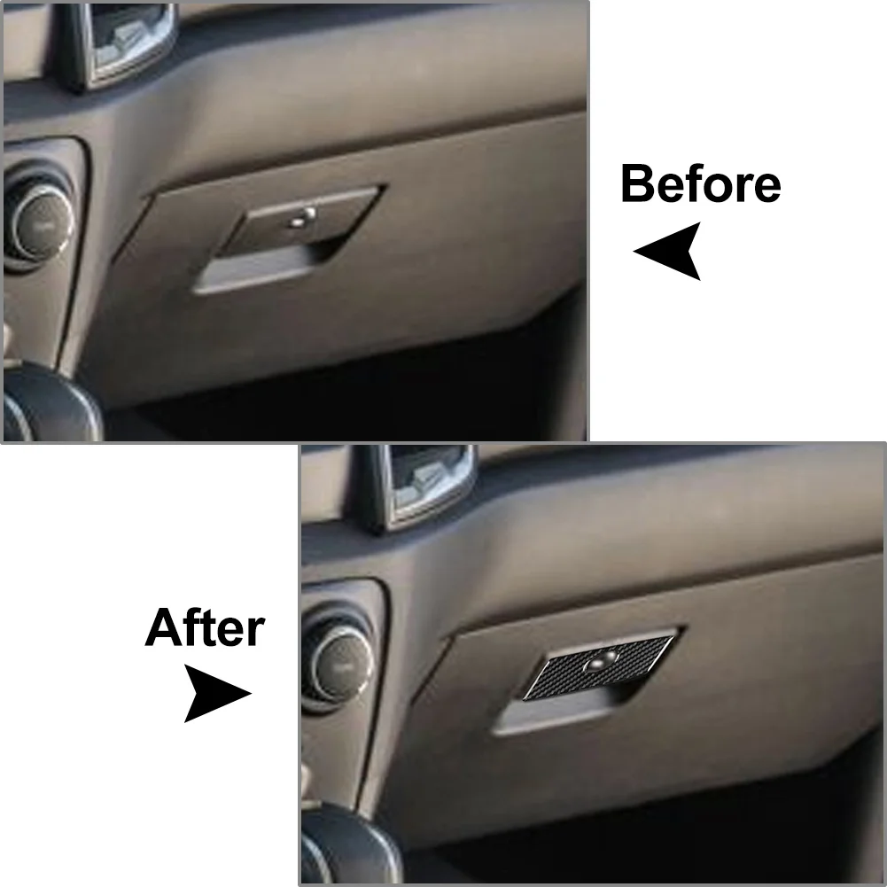 Co-pilot Body Parts Glove Box Handle Cover Interior Door Handles For Ford Ranger Sport 2015-22 Carbon Epoxy Coating Soft Black