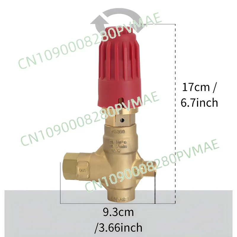 Pressure washer plunger pump brass stainless steel pressure regulating unloading valve VB35 car wash unloading valve