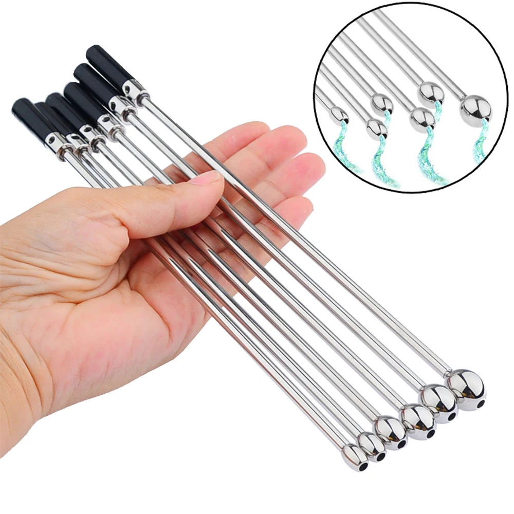 Hollow Penis Plug Stainless Steel Penis Insertion Urethra Sound Dilator New Electric Shock Urethral Catheter Sex Toys For Men 18