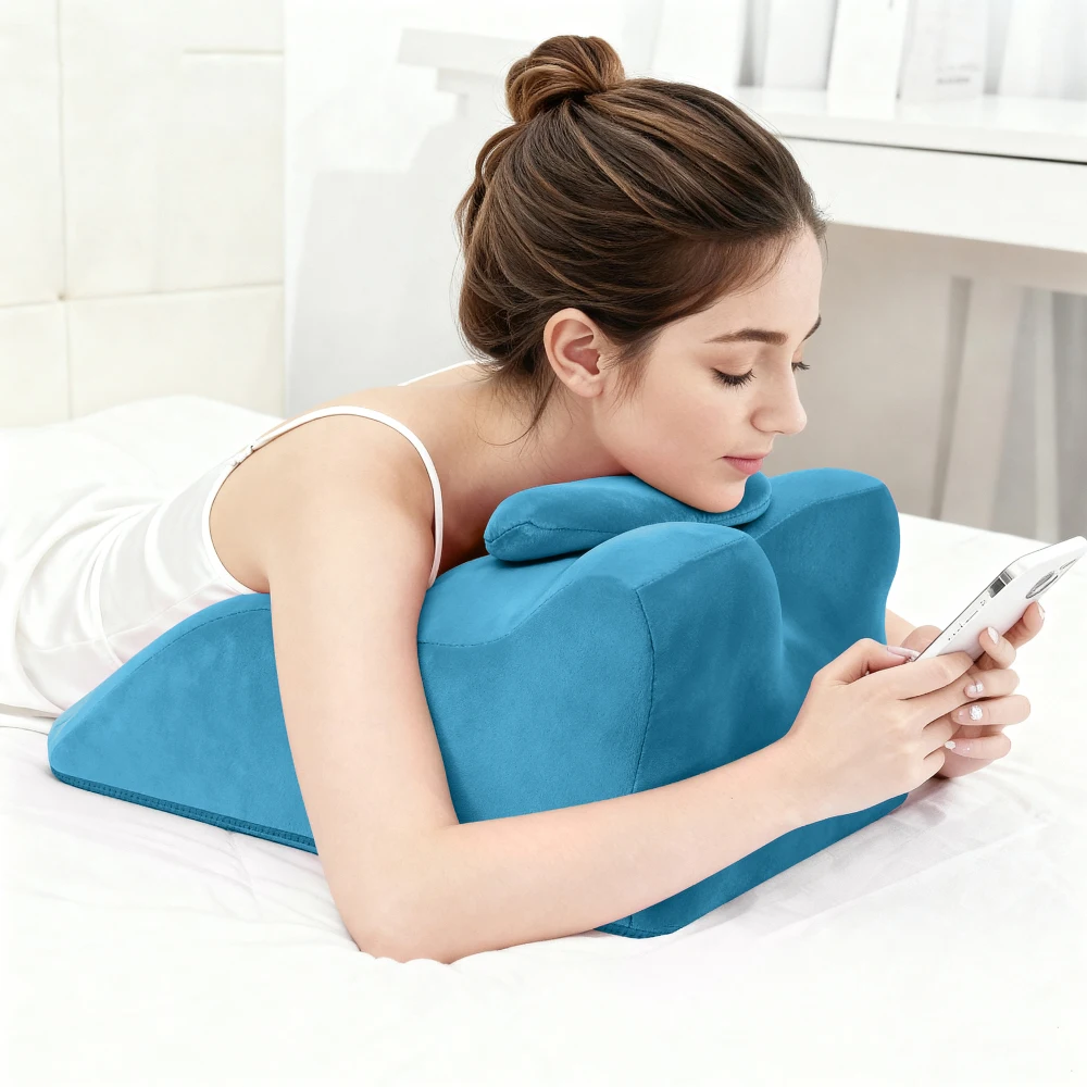 

Ergonomic Spinal Posture Support & Multi-Functional Bed Pillow - Blue