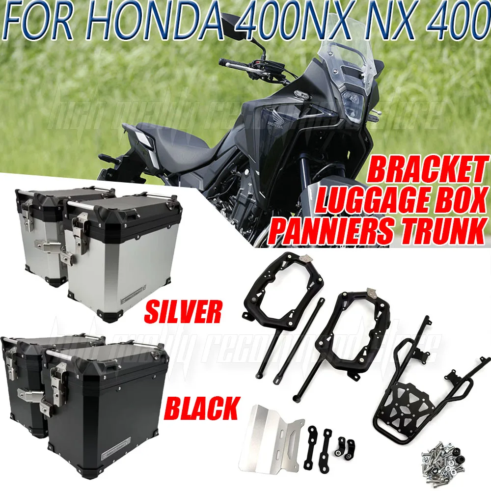 Aluminum Side Case Panniers  Trunk Bracket Saddlebags Saddlebag Travel Placement ShelfKit for Honda NX400 400NX NX 400