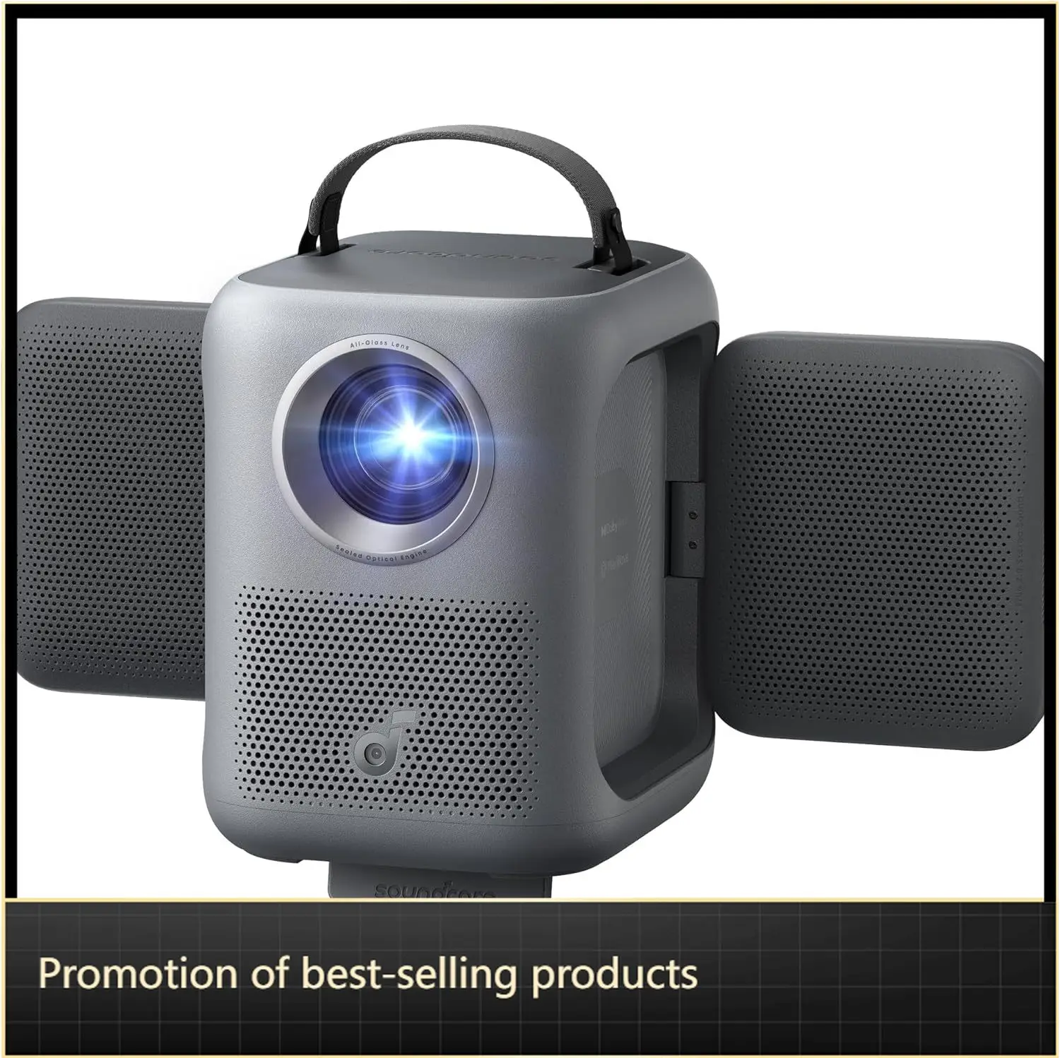 

Portable Projector WiFi Bluetooth Flippable 1080P FHD 380 ANSI Lumens Auto Focus Keystone All Glass Lens Built In Speaker