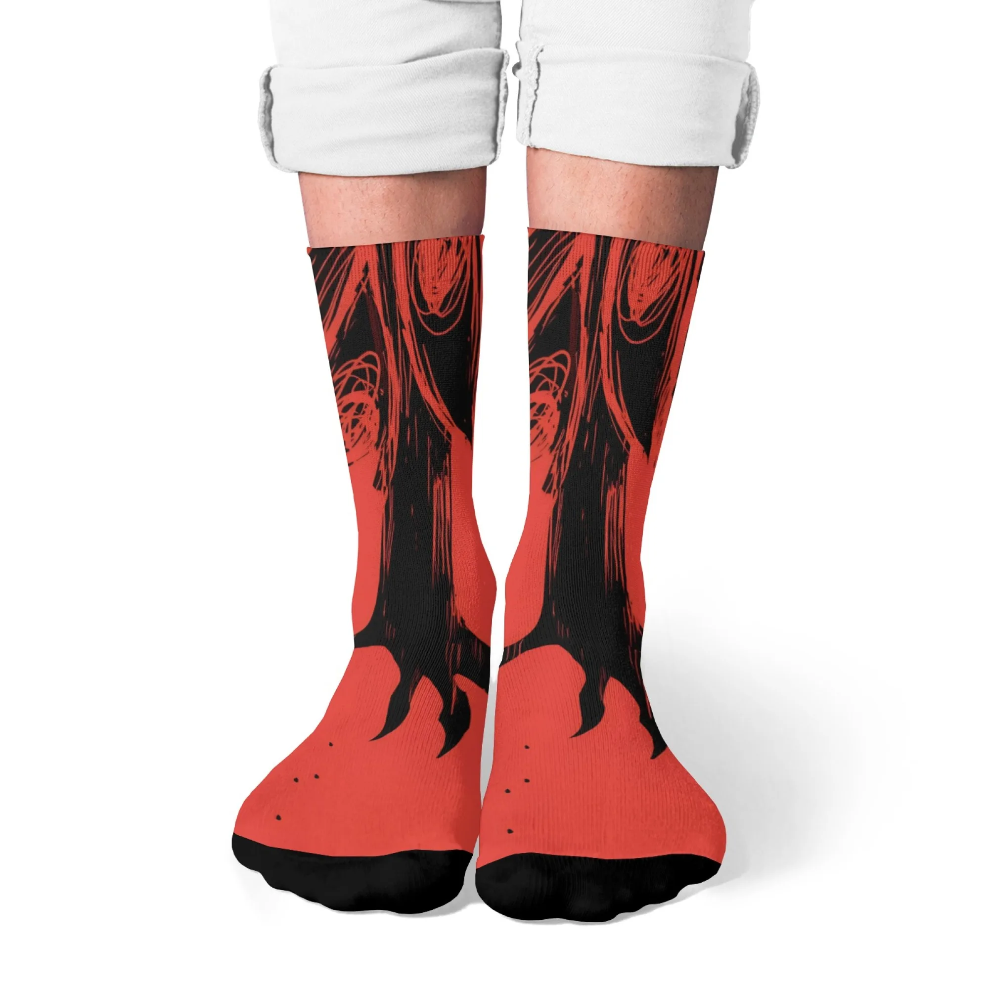 

Унисекс, готические носки с когтями, модные винтажные темные фэнтезийные носки с принтом, уличная мода, идеальный модный подарок для пар, повседневные прогулки