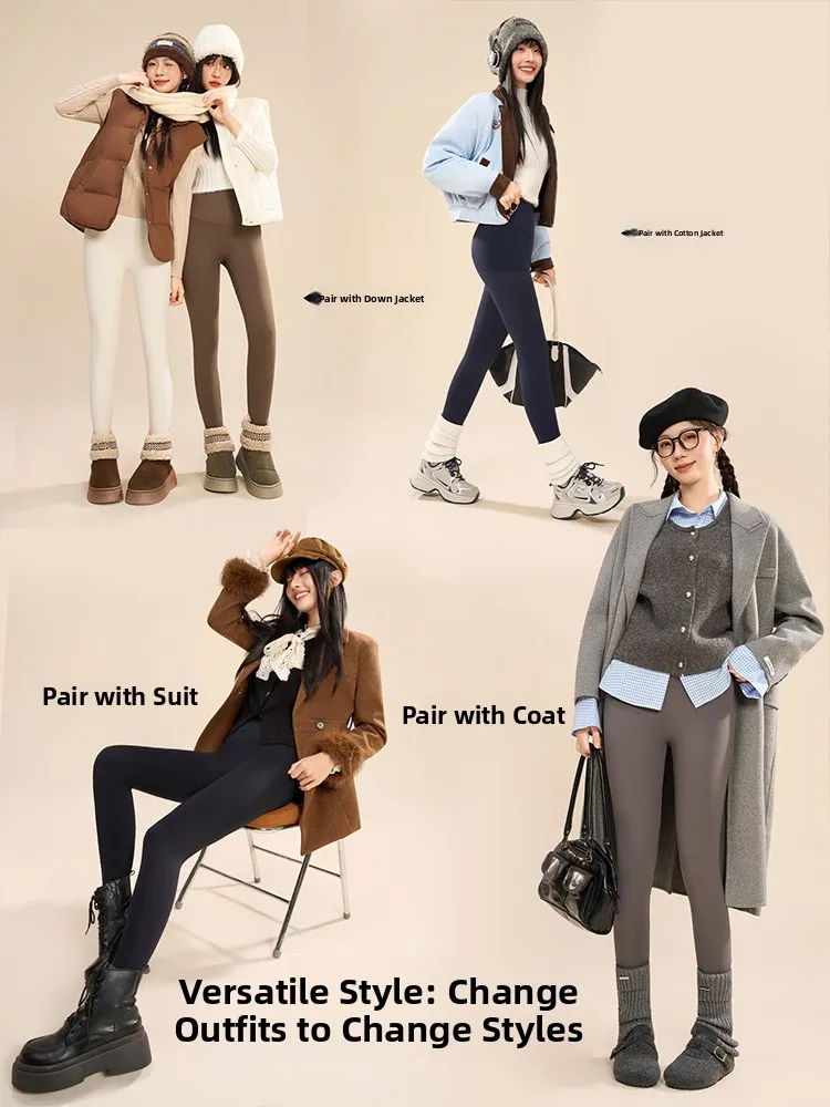 กางเกงโยคะเอวสูงทรงเทียน ผู้หญิง กางเกงขายาวแบบมีเท้า ยกกระชับสะโพก สวมใส่สบาย ทรงขากว้าง ไม่รัดรูป รุ่นใหม่