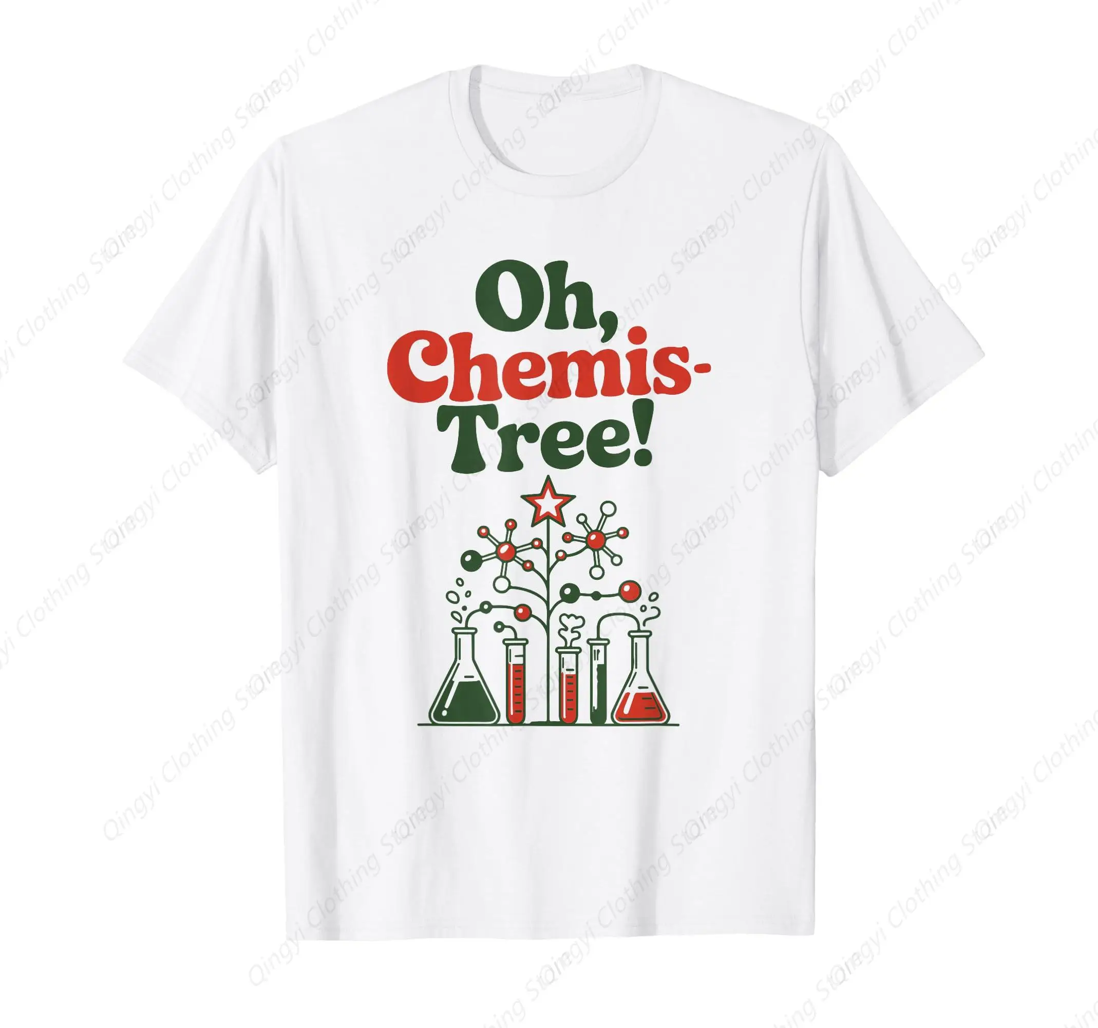 

Oh Chemis Tree Funny Science Nerd Chemistry Lovers Christmas T-Shirt