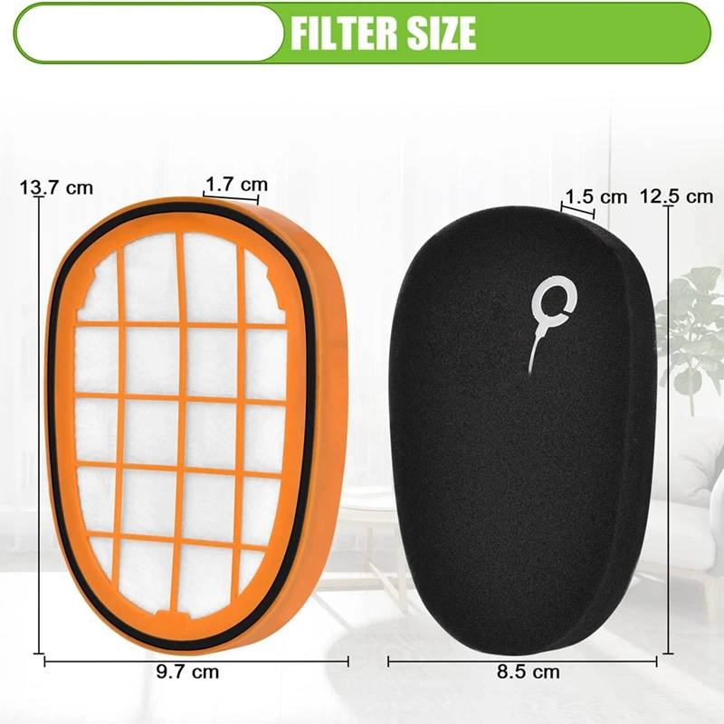 Paquete de 4 filtros para aspiradora de mano Philips SpeedPro Max Aqua FC6812 FC6813 FC6822 FC5005/01 filtros de repuesto