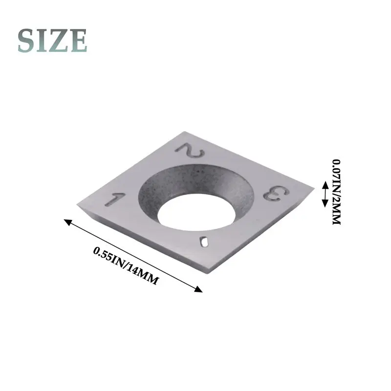 

A11I 10Pcs 14Mm Square Straight Carbide Cutter Insert With 10Pcs M610mm Screws For Wood Working Spiral/Helical Planer Cutter Hea
