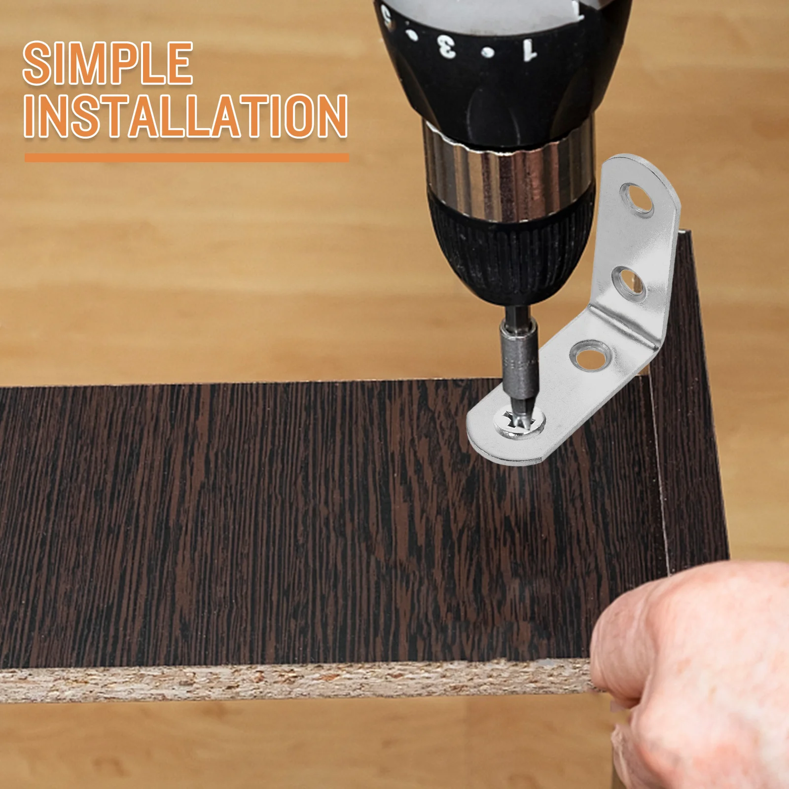 

16Sets Stainless Steel Corner Braces Heavy Duty L Angle Brackets for Shelf Support Cabinets Furniture Metal Brackets