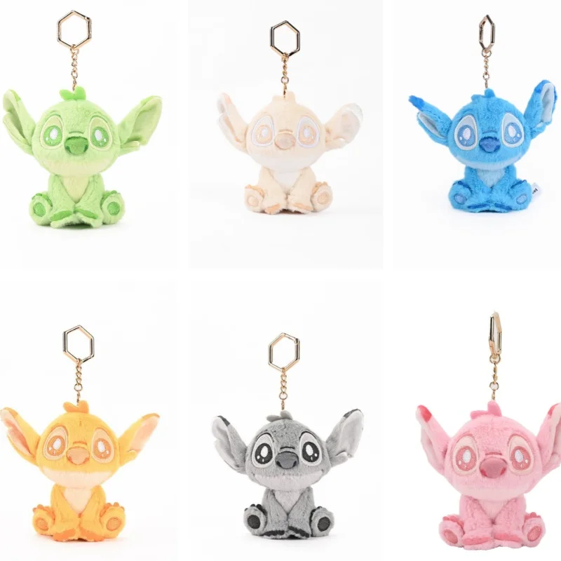 10cm Oryginalne Pluszowe Lalki Disney Stitch, Wypchane Zwierzątka, Breloczek, Mała Zawieszka do Torby, Prezent na Boże Narodzenie i Urodziny dla Dzieci