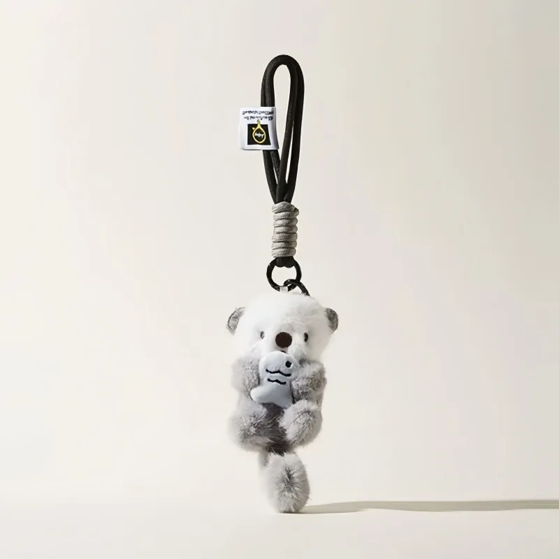 Creative Cute Sea Otter Pendant Plush Toy Fish Cat Doll Packaging Decoration Keychain  Bag  Backpack  Handsome  Pendant