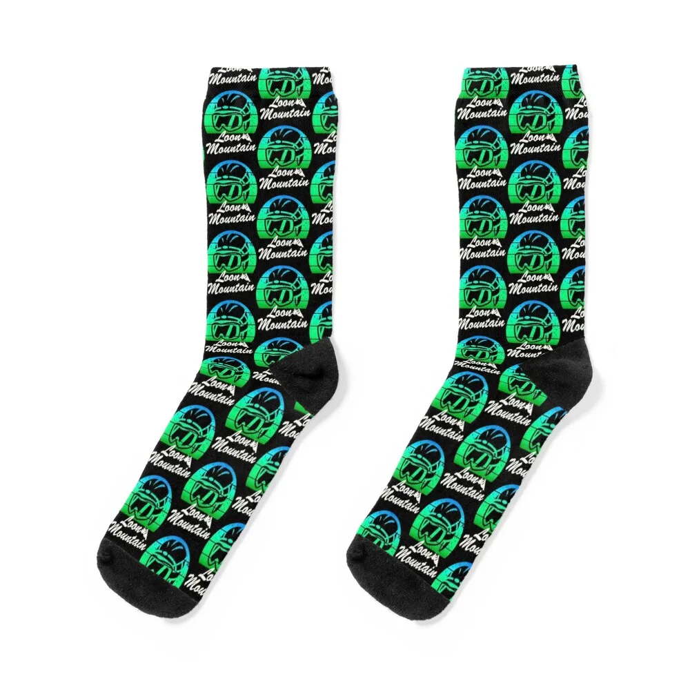 Loon Mountain ski resort Socks Thermal man winter Soccer funny sock floral Men Socks Luxury Brand Women's