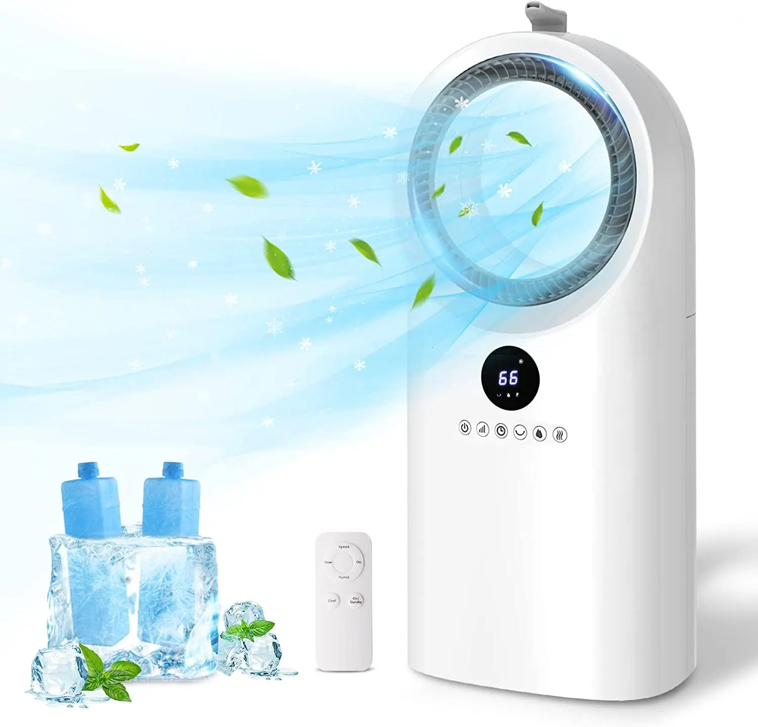 

Water Swamp Cooler Timer and Remote Control Portable Evaporative air Cooler with Cooling & Humidification