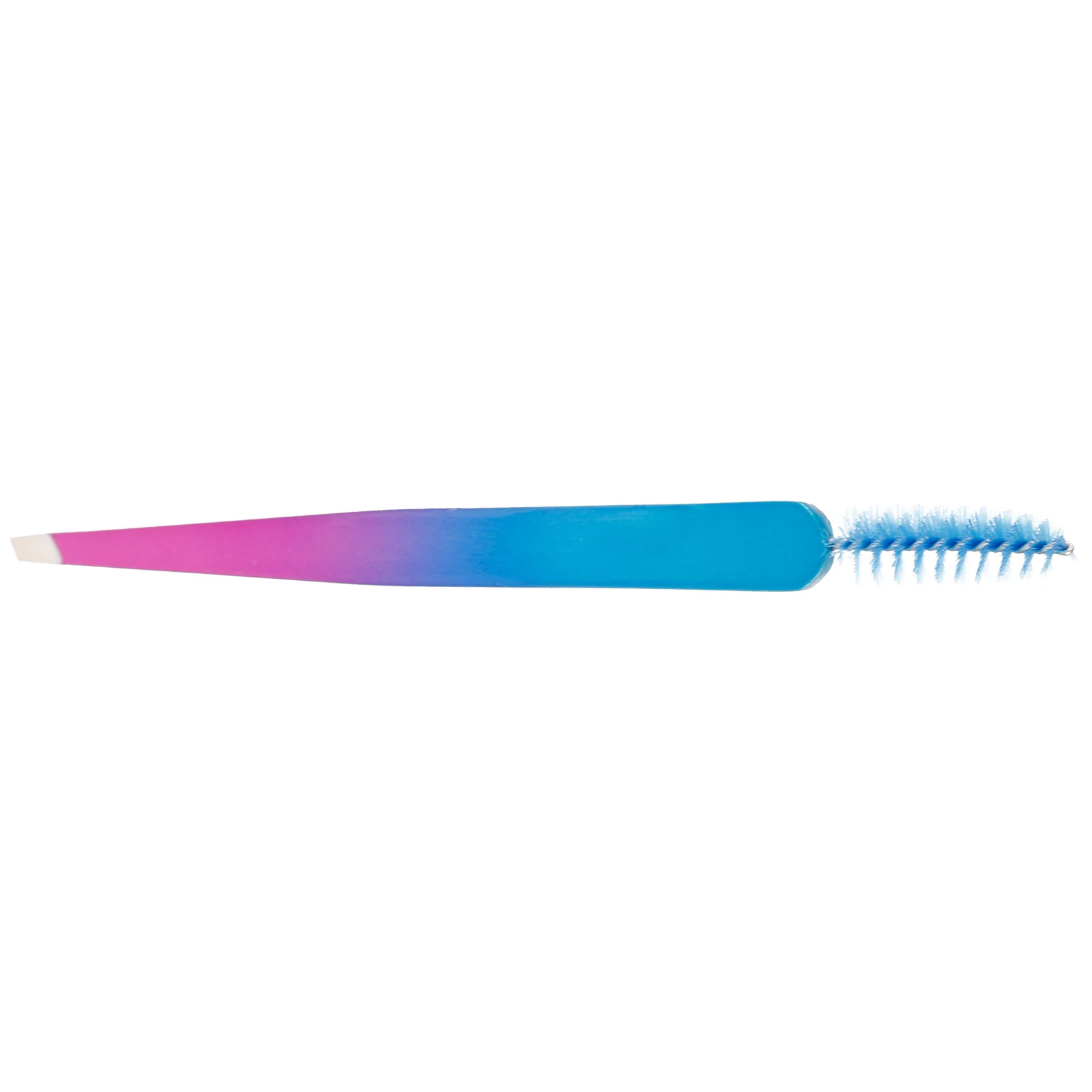 

Stainless Steel Eyebrow Tweezers Clamp Brush 2in1 Portable Blue Red Gradient Women Beauty Accessories Travel Makeup Tools