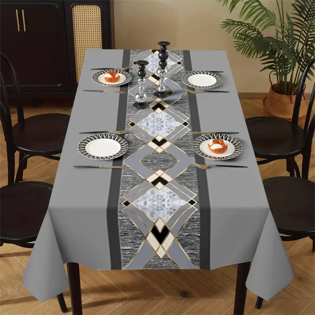 Tablecloth 1pc - Machine-woven polyester square tablecloth - Suitable for indoor/outdoor usezyc
