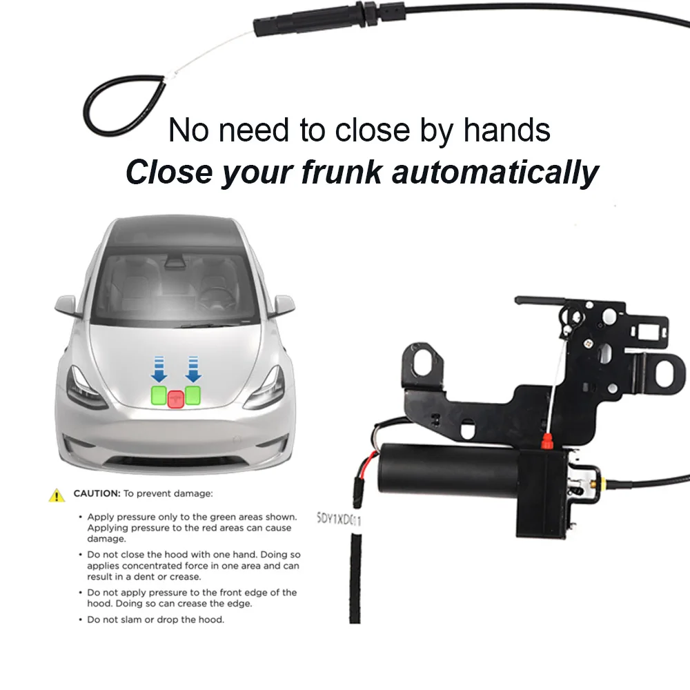 EANOP Smart Automatic Frunk Closer Suction Motor for Tesla Model 3 Y S X Waterproof IPX6 Emergency Cable