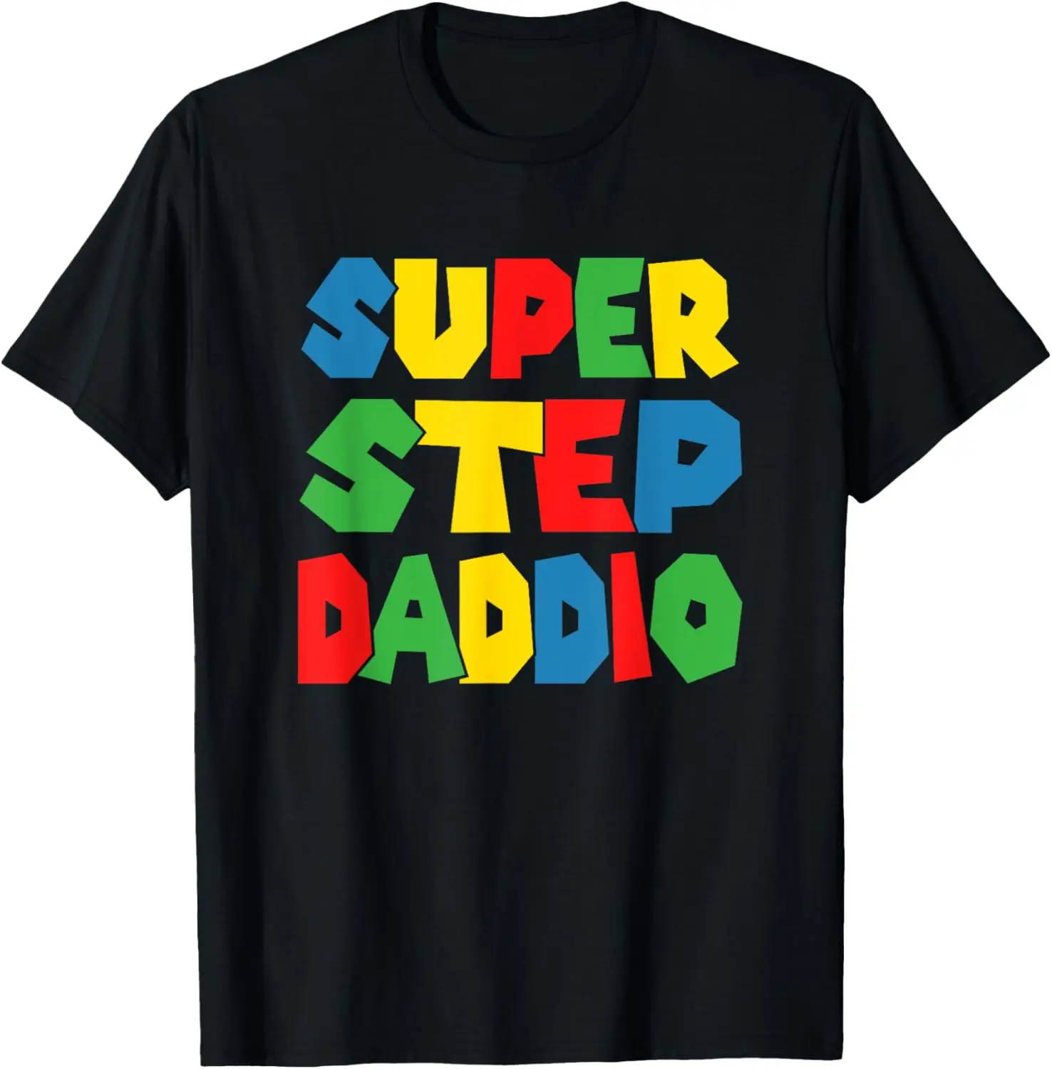 

Super Step Daddio Shirt - Funny Best Step Dad Tee T-Shirt，Comfortable cotton T-shirt
