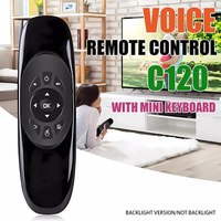 Voice Air Mouse C120 2.4G RF Smart Remote Control 7 Color Backlight Wireless Mini Keyboard for Android TV Box