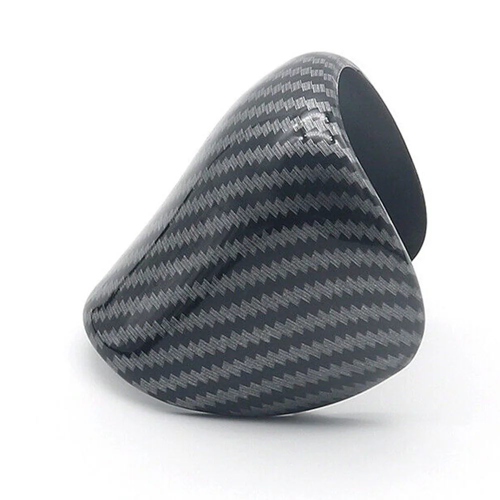 

Auto GearShift Knob Cover Gear Shift Knob Cover Trim Interior Mouldings ABS Auto Interior Carbon Fiber Style None