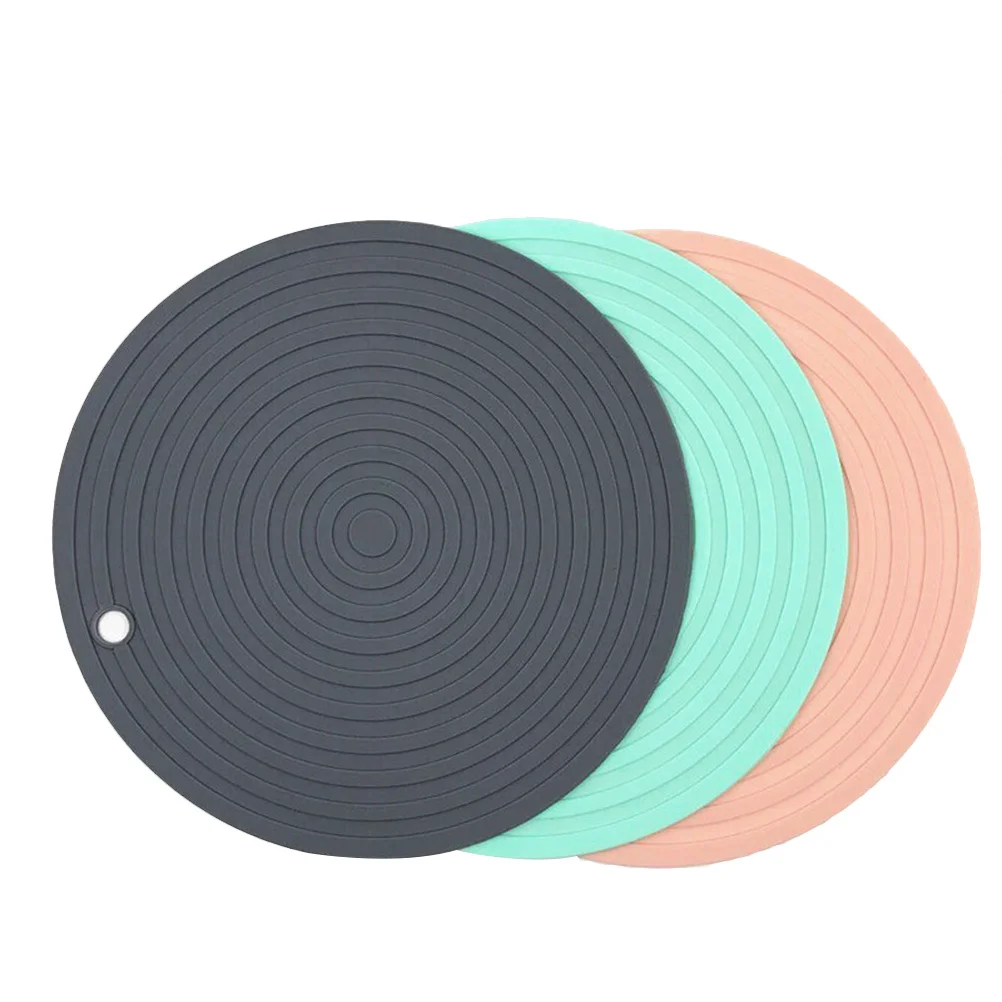 

Large Size Silicone Table Desk Placemat Round Heat Resistant Non-Slip Insulation Bowl Plate Pad Kitchen Drink Coaster Dish Mat
