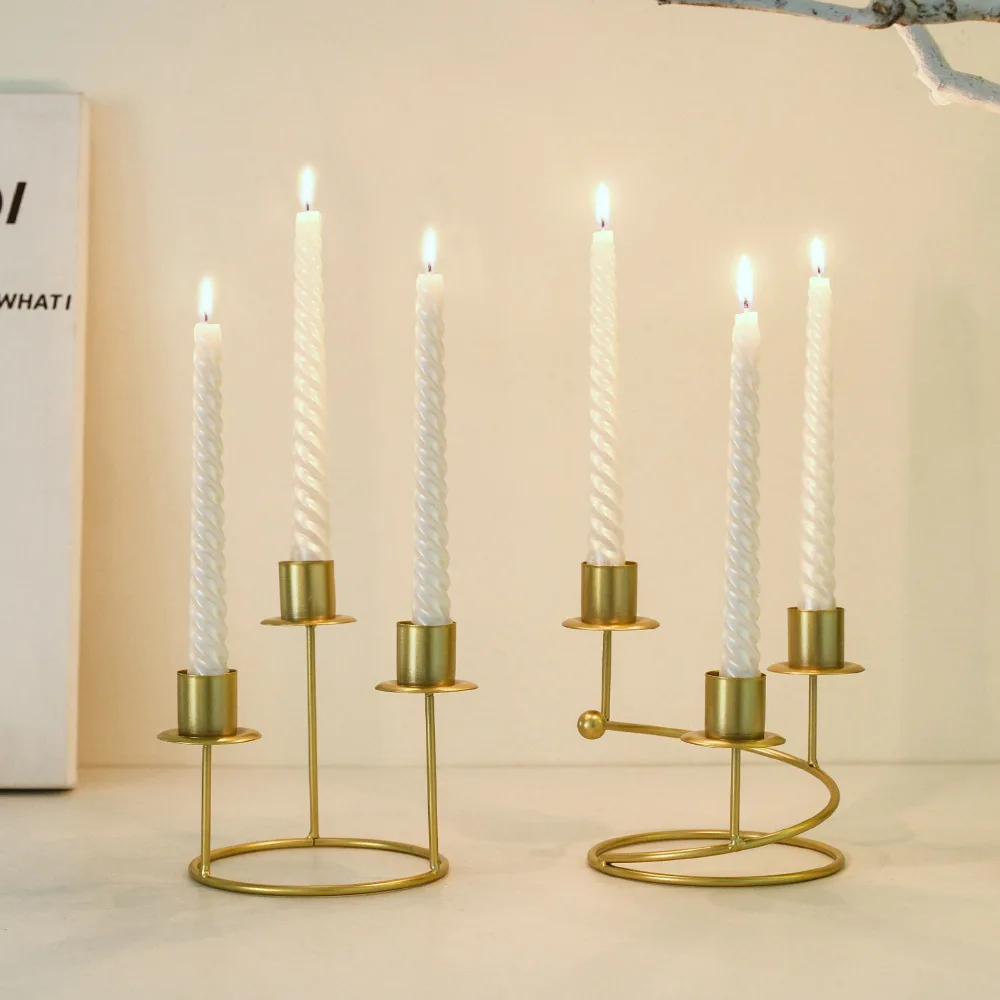 Nordic Wrought Iron Candle Holder for Proposal & Romantic Dinner - Atmospheric Table Decor