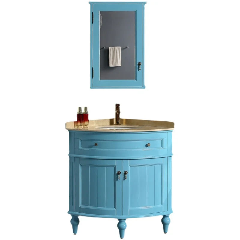 

Небольшая квартира, шкаф для ванной комнаты из цельного дерева, угловая раковина, умывальник, шкаф для ванной комнаты, интеллект