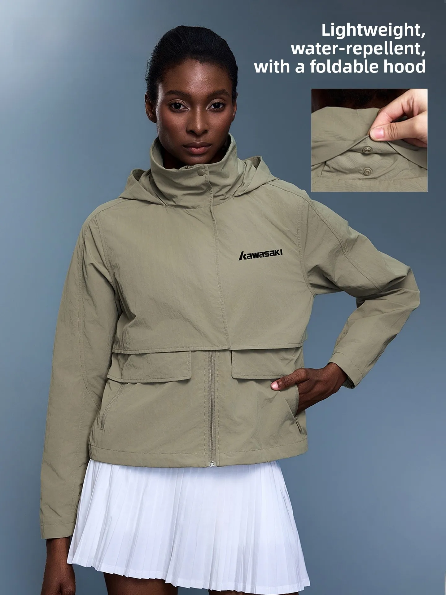 

Sports Yoga Wear Jaet Women's Fitn Windproof Waterproof Outdoor Faion Straight Cut ket Detail Zipper Closure