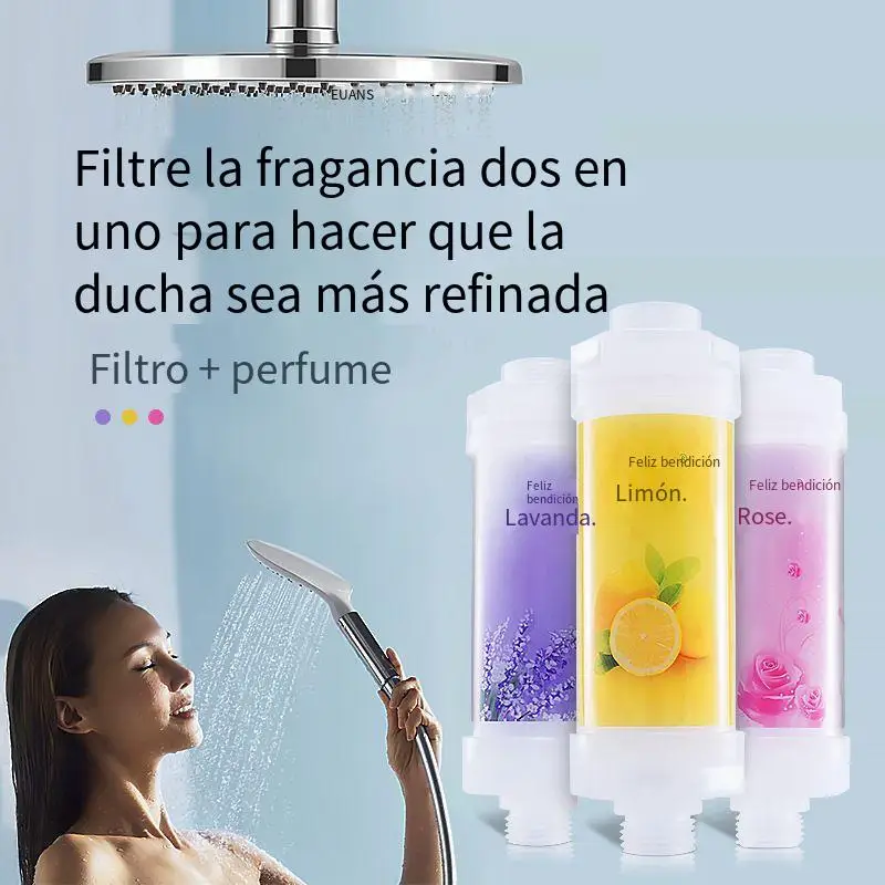 Filtro doccia vitamina C per tutti i tipi di soffioni doccia-filtrazione 99.9%/rimozione del cloro/aromaterapia