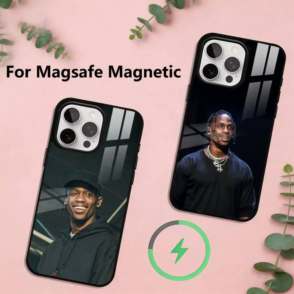 

Rapper Cool H-Travis Scott-S Phone Case For iPhone17,16,15,14,13,12,11 Plus,Pro Magnetic For Magsafe Wireless Charging