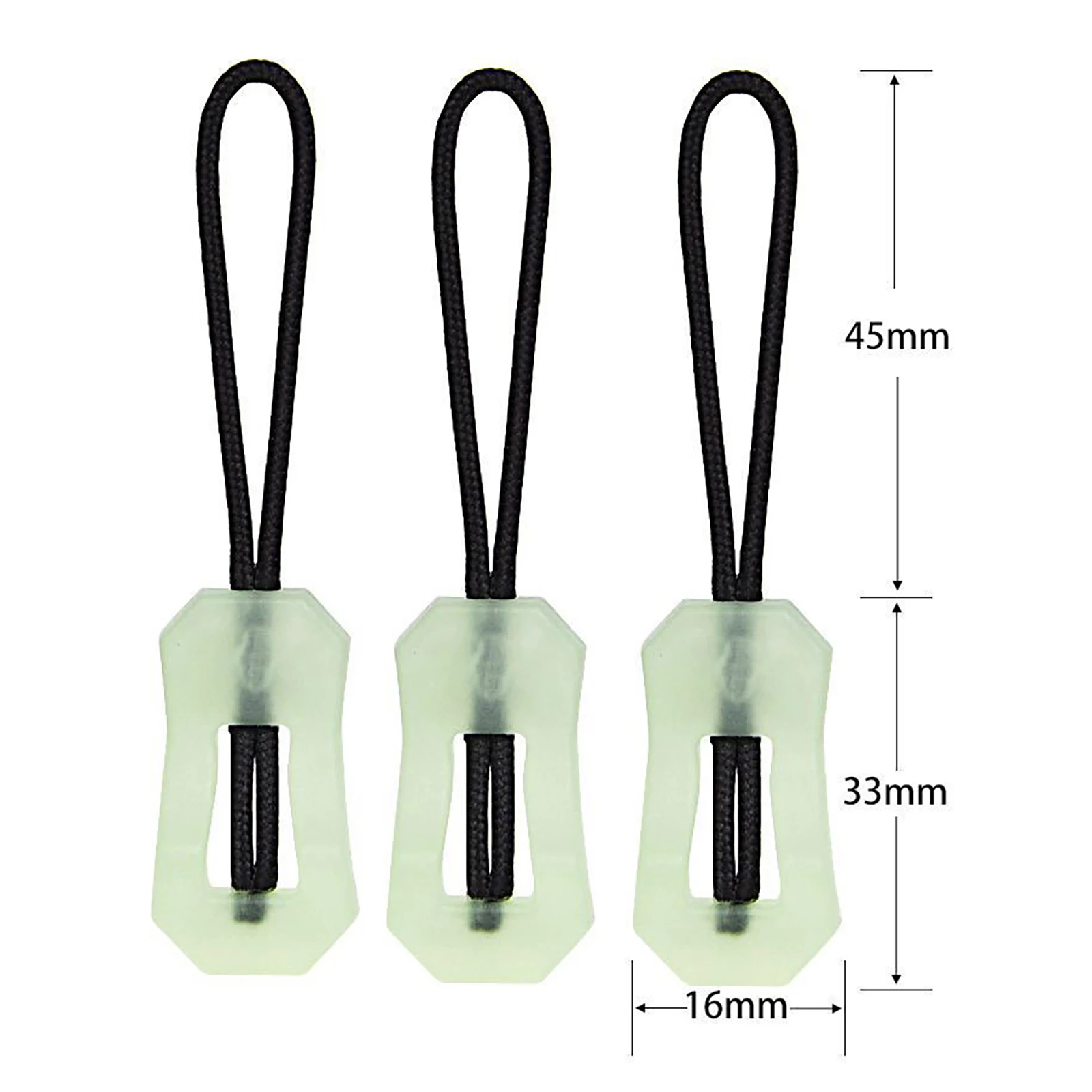 1/5pcs Luminous Zipper Pull Kit Markers Glow In The Dark Night Zipper Pulls For Coat Jacket Rucksacks Tent Zippers Outdoor Tools