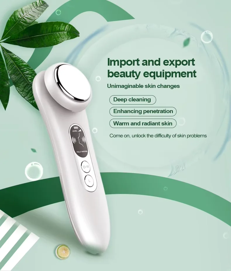 Ion Import Export Instrument Gezichtslifting Diepe reiniging Gezichtsmassager Schoonheidsapparaat