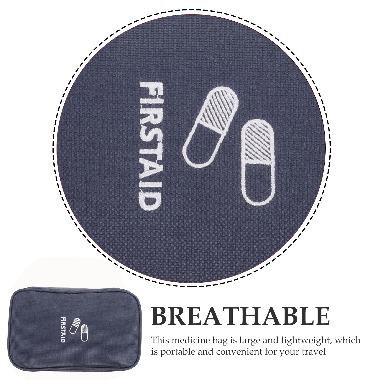 

Portable First Aid Kit Store Pills Travel Medical Bag Equipment Storage Medicine Organizer Oxford Cloth
