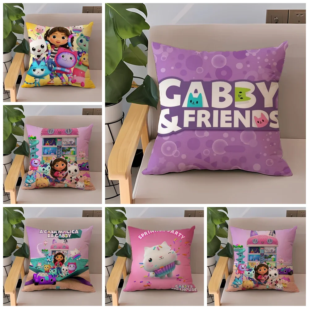 

Gabbys Dollhouses Decorative Cushion Cover for Pillow Pillowcase 40x40 Twin Size Bedding 45x45 Cushions Covers Pillowcases 50x50