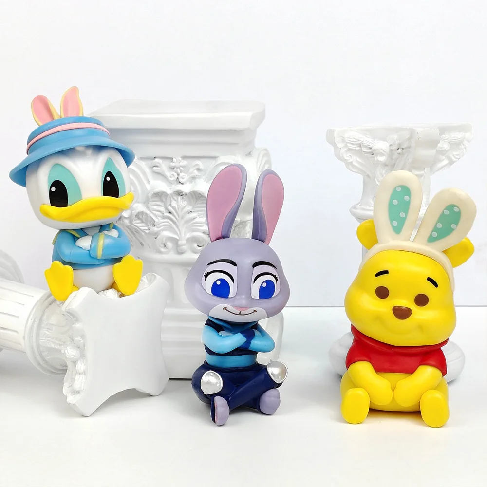 Disney Stitch Winnie the Pooh Paperino Series Scatola cieca a sorpresa Simpatico cartone animato Ornamento da tavolo Giocattolo Regalo Scatola misteriosa Kawaii