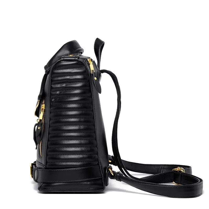 Veste de style moto à revers personnalisée avec rivets de mode européenne/américaine avec design extérieur, sac à bandoulière simple