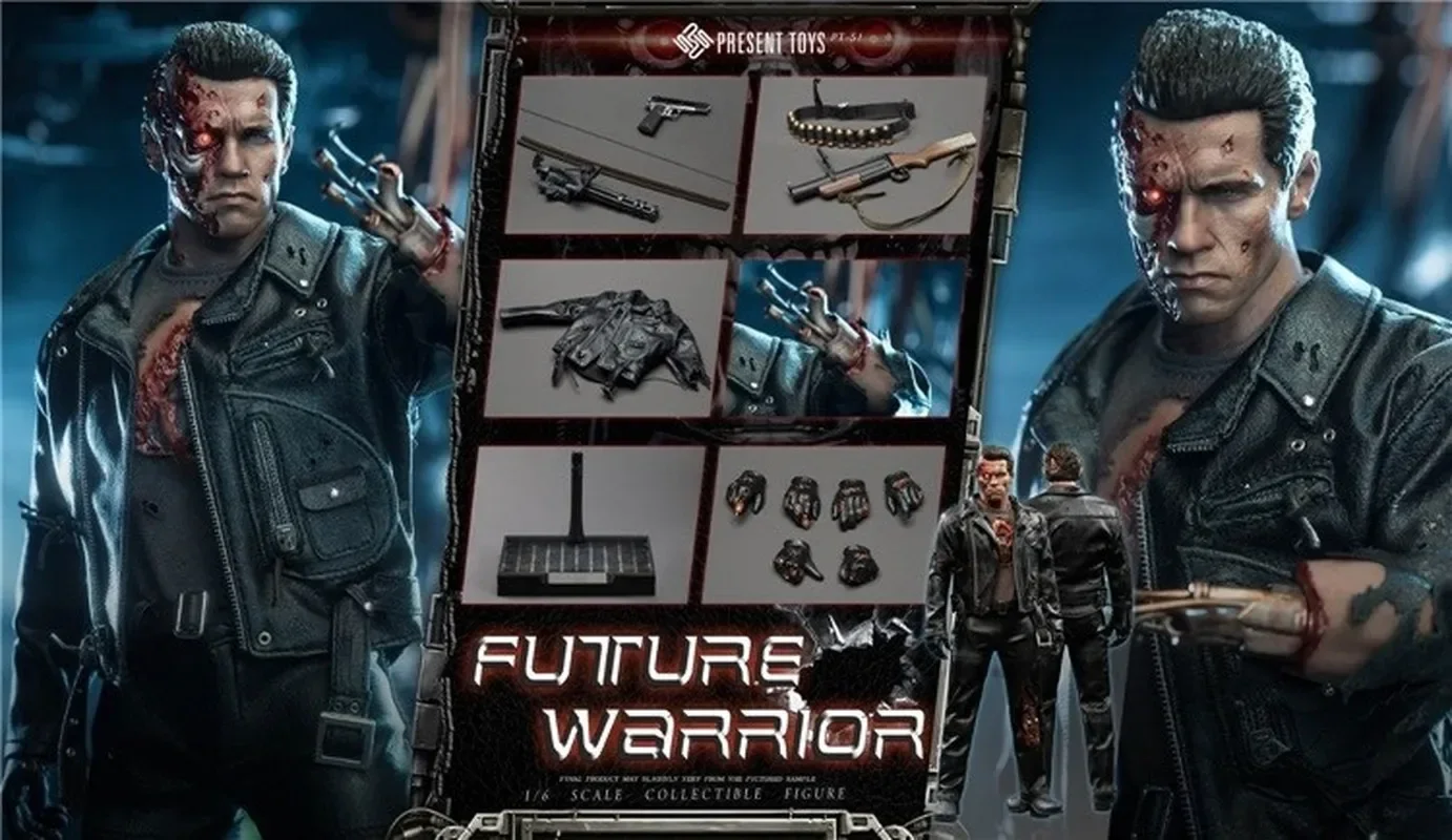 Present Toys Pt-sp51 1/6 Scale Collectible Figure Future Warrior T800 Arnold Schwarzenegger Full Set 12inch Original Box