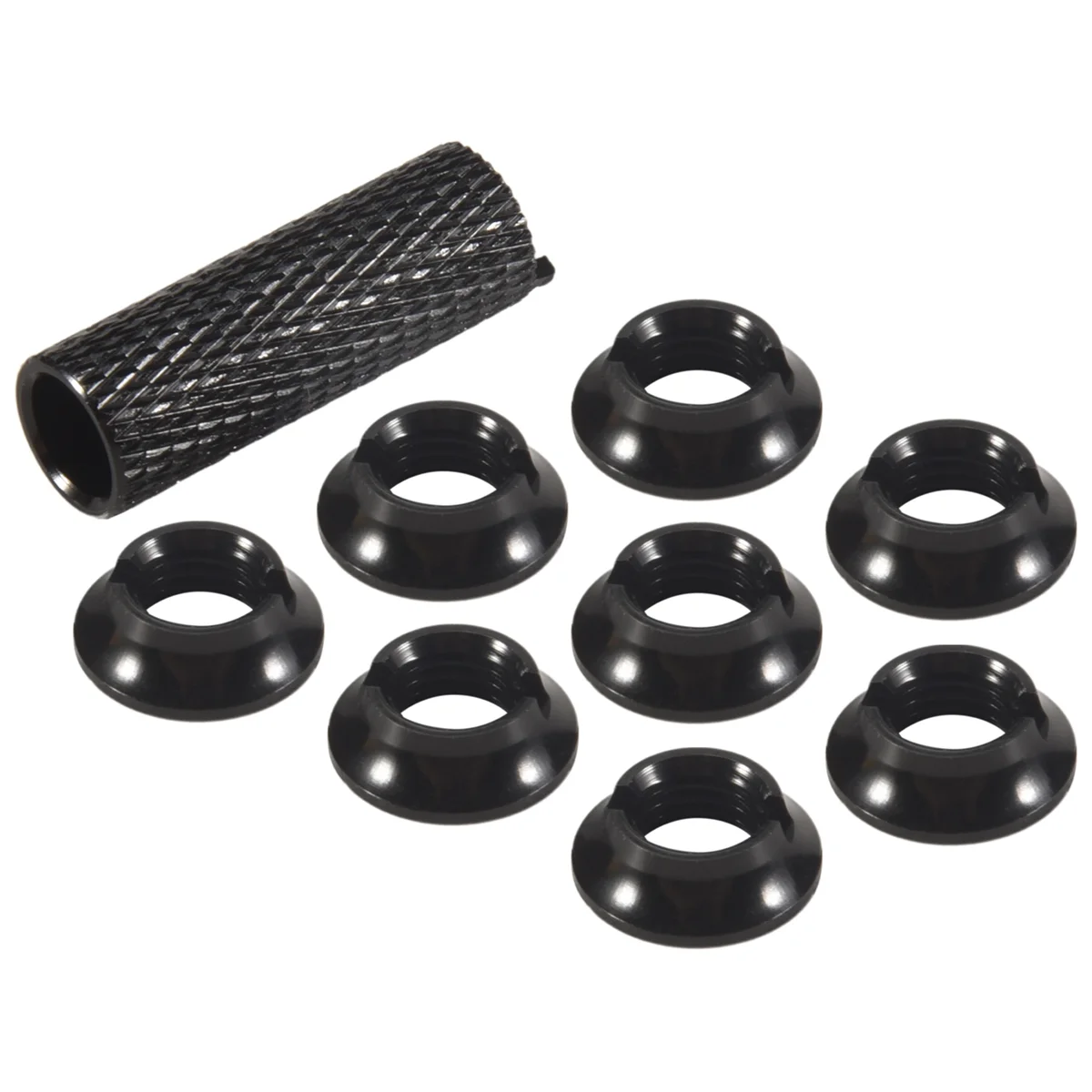SSR 1 pezzo per telecomando FUTABA JR / interruttore a ingranaggi accessori per interruttori a levetta 8 pezzi dado in lega di alluminio nero