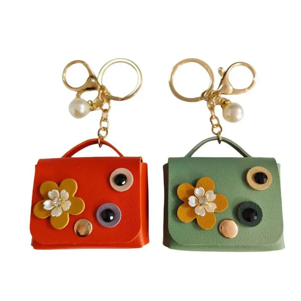 لطيف الزهور حقيبة التخزين الصغيرة المفاتيح موضة حقيبة يد فاخرة قلادة حقيبة الديكور محفظة نسائية للعملات المعدنية حقيبة الملحقات #3