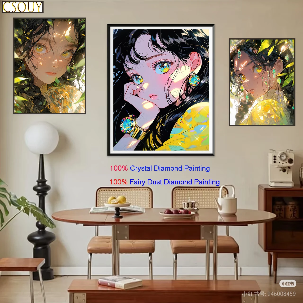 

100% Fairy Dust Square Diy Diamond Painting Cross Stitch Forest Clan Elves Embroidery Mosaic Home Decor Needlework Full Crystal